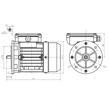 Silnik elektryczny jednofazowy 0,09kW 1400 obr/min. 56B5